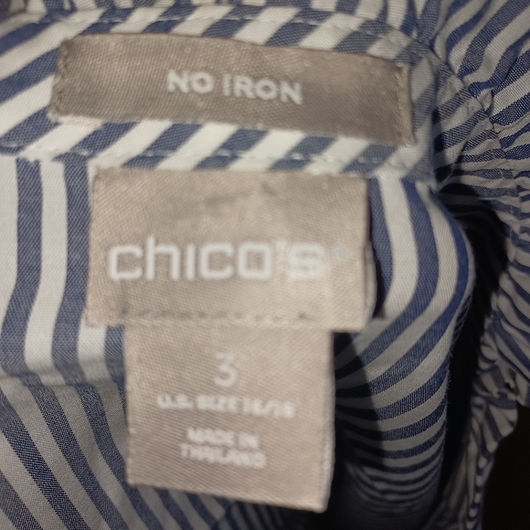 Chicos No Iron Button Up Block Shirt - Picture 2 of 4